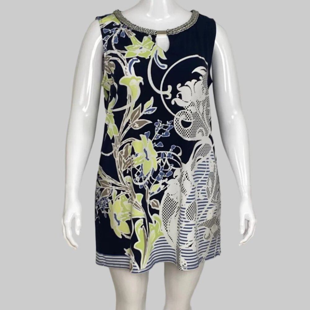 Alfani Sleeveless Beaded Accent Dress - Size XL
